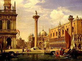 Ansicht der Piazzetta und Piazza di S.Marco in Venedig