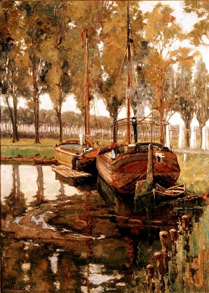 A Canal in Holland von Albert Ernest Victor Lilley