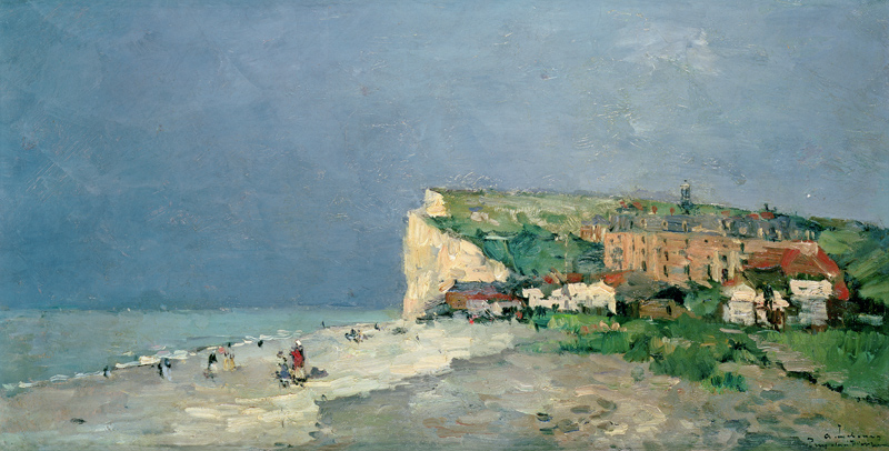 La Plage de Puys-sous-Dieppe, Ciel d'Orage von Albert Lebourg