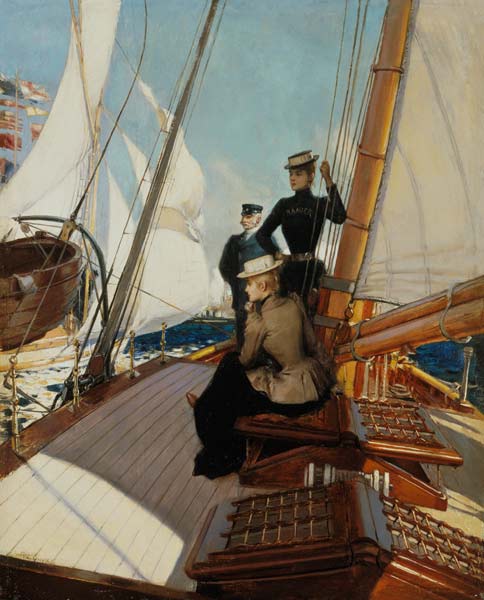 Ein Nachmittag auf dem Segelboot. von Albert Lynch