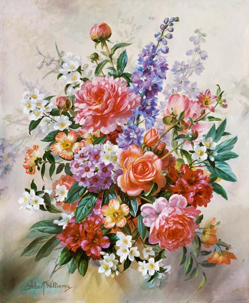A High Summer Bouquet (oil on canvas) von Albert Williams
