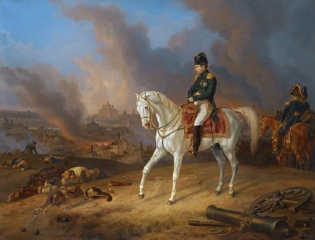 Napoleon Bonaparte vor dem brennenden Smolensk