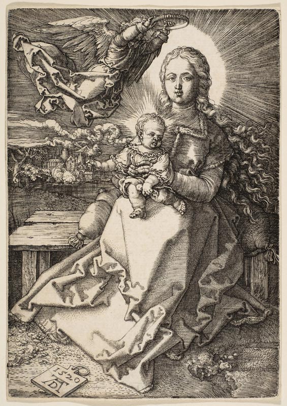 Virgin and Child Crowned by an Angel von Albrecht Dürer