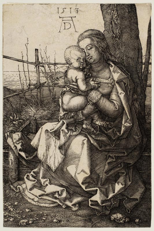 Virgin and Child Seated by a Tree von Albrecht Dürer