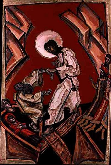 Anastasis I, 1996 (mixed media on burlap)  von Alek  Rapoport