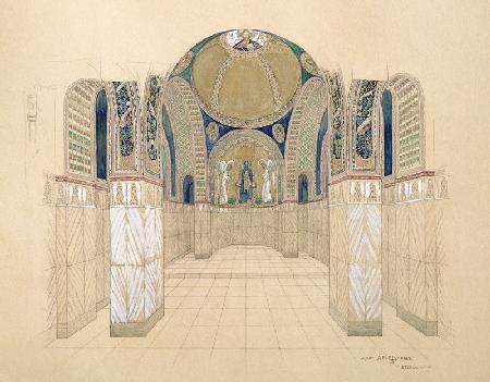 Entwurf für einen Kircheninnenraum, 1910