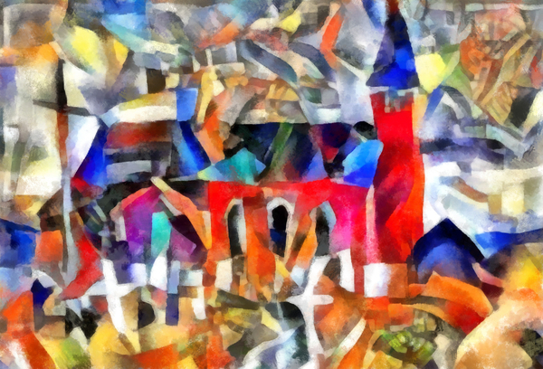 blue-red landscape von Alex Caminker