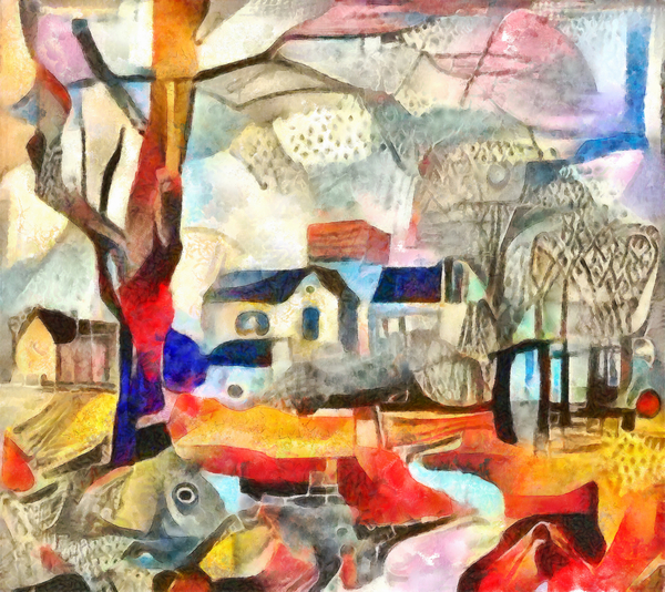 buildings in the depths of the park von Alex Caminker