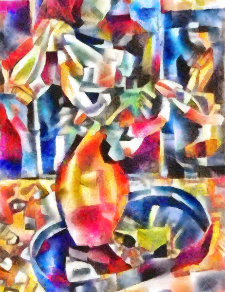 fading flowers in a bottle von Alex Caminker