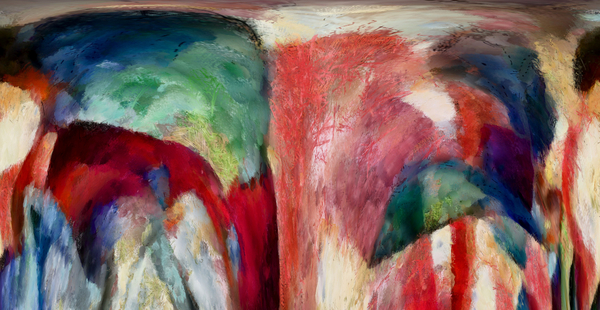 landscape with a pink tree von Alex Caminker