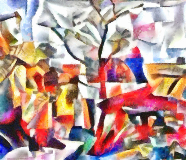 landscape with lonely tree von Alex Caminker