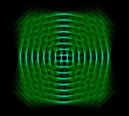 optical geometric in green