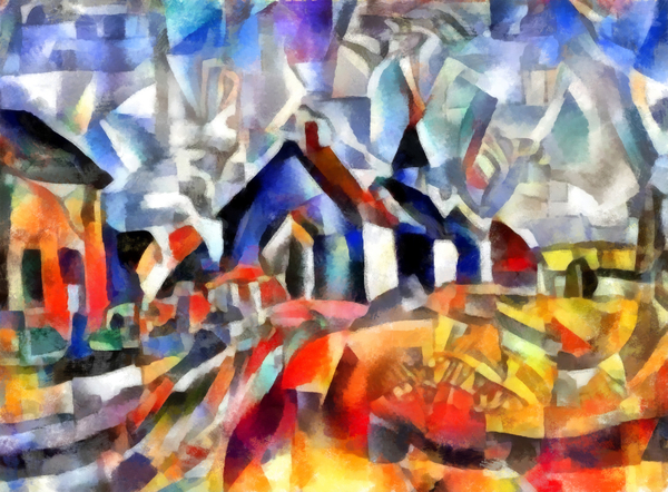 red-blue view von Alex Caminker