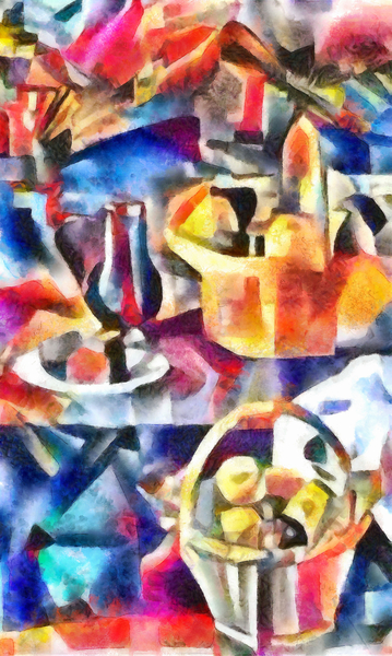 still life with a basket II von Alex Caminker