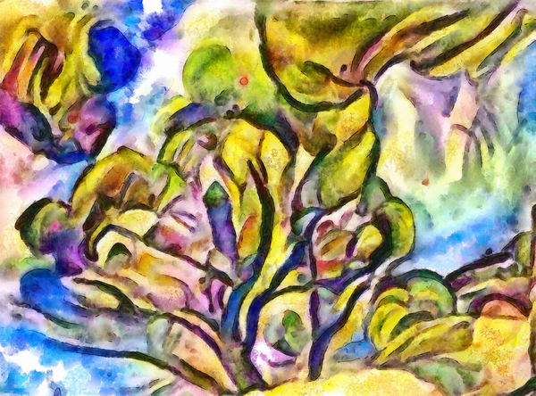 wind and clouds in the forest von Alex Caminker