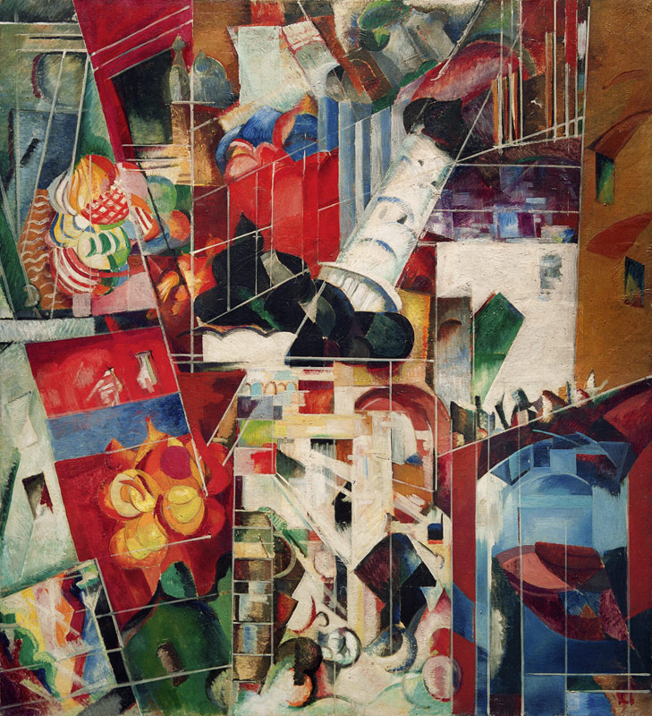 Die Stadt; La Ville, um 1914-1921 von Alexandra Alexandrovna Exter