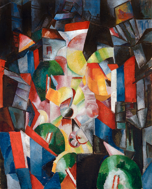 Stadt bei Nacht von Alexandra Alexandrovna Exter