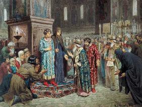 Die Volksversammlung beruft Michail Romanow zum Herrscher