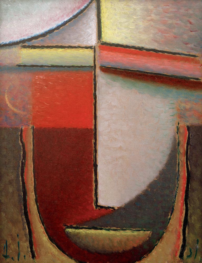 Abstrakter Kopf: Abend von Alexej von Jawlensky