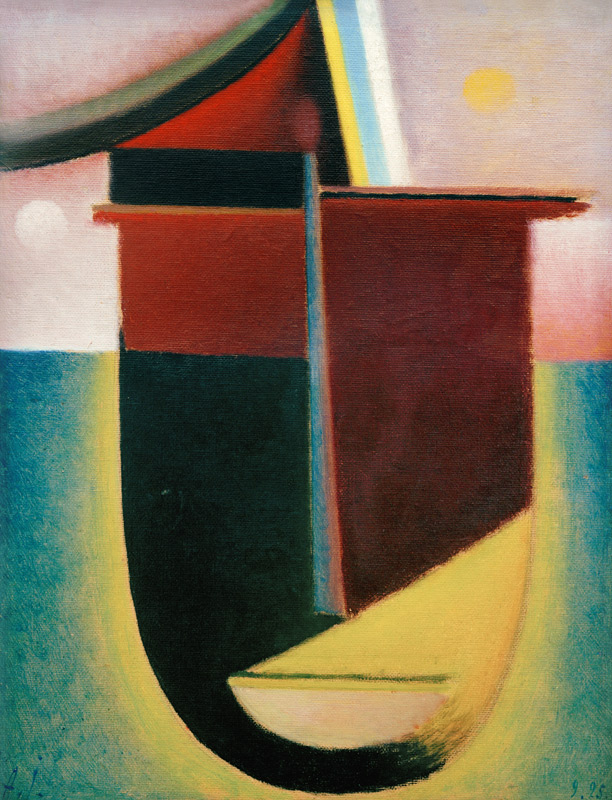 Abstrakter Kopf: Licht und Finsternis von Alexej von Jawlensky