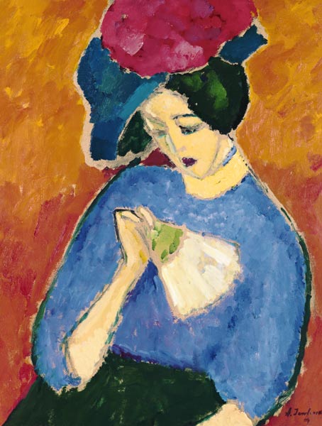 Dame mit Fächer von Alexej von Jawlensky