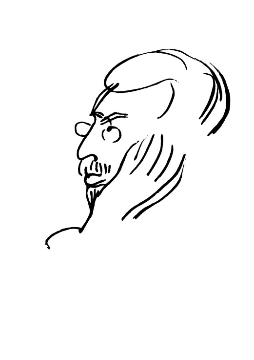 Porträt des Malers Wassily Kandinsky (1866-1944) von Alexej von Jawlensky