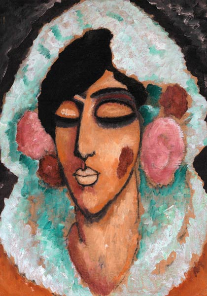 Spanierin mit geschlossenen Augen von Alexej von Jawlensky