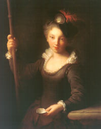 Junge Pilgerin. von Alexis Grimou