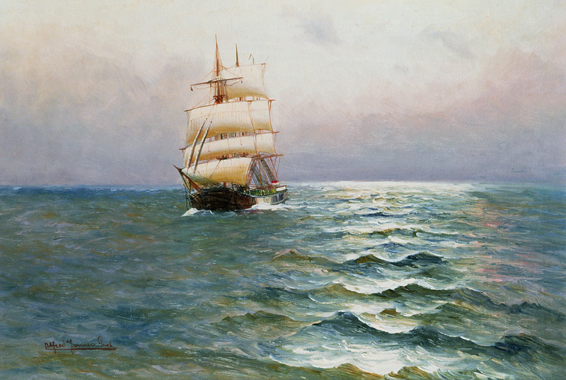 Tall Ship (oil on canvas) von Alfred Serenius Jensen