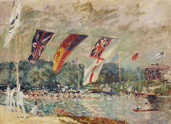 Regatta in Molesey bei Hampton Court. von Alfred Sisley
