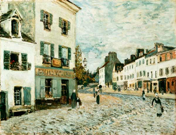 Marktplatz in Marly. von Alfred Sisley