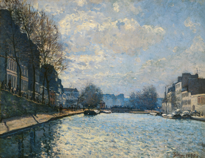 View of the Canal Saint-Martin, Paris von Alfred Sisley