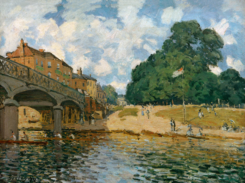 Sisley /Bridge near Hampton Court /1874 von Alfred Sisley