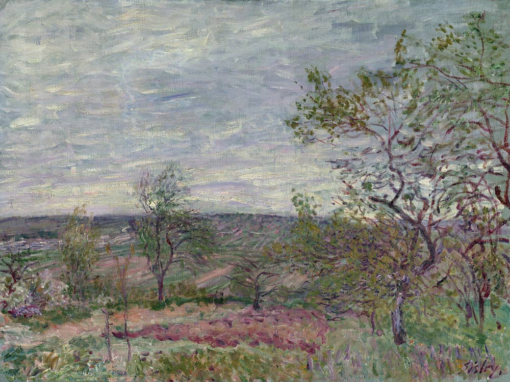 Windy Day at Veneux von Alfred Sisley