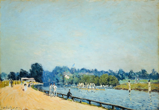Der Weg nach Hampton Court von Alfred Sisley