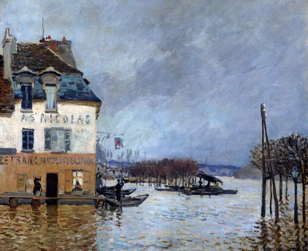 The Flood at Port-Marly von Alfred Sisley