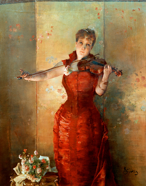 Die Geigerin von Alfred Stevens