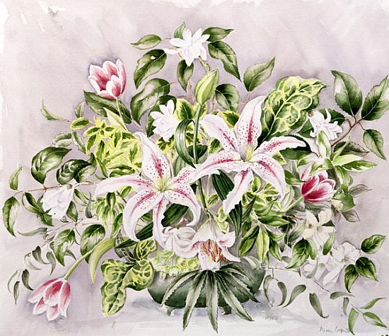 Still life with Tiger Lilies, 1996 (w/c)  von Alison  Cooper