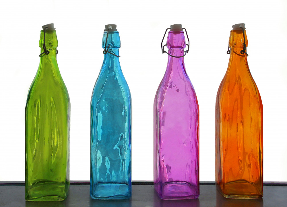 Colored bottles von Aliza Riza