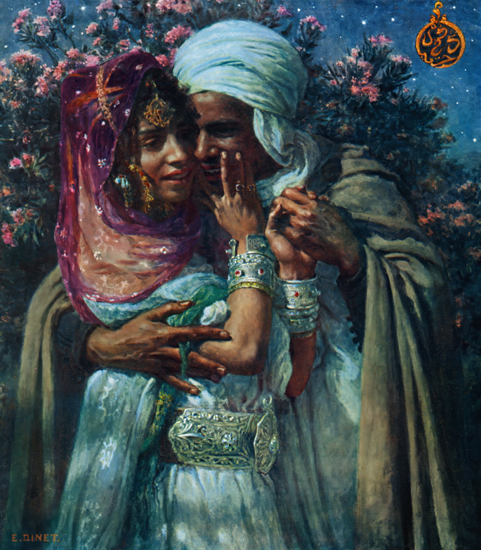 Arabische Liebesnacht von Alphonse Etienne Dinet