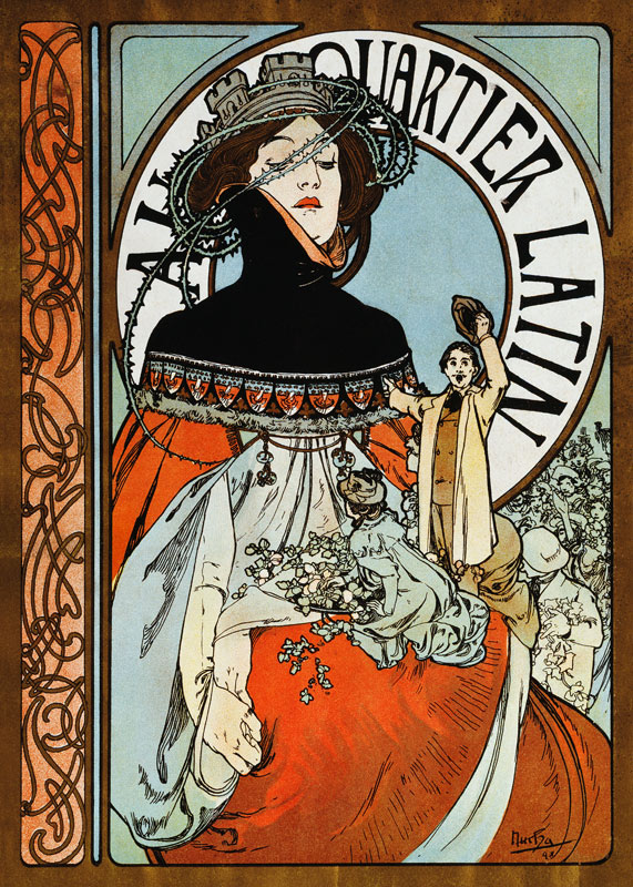Au Quartier Latin von Alphonse Mucha