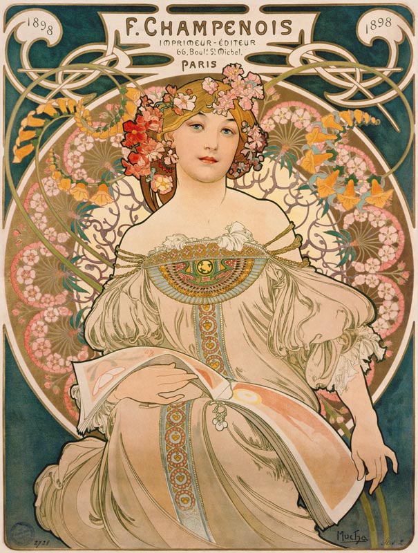 Plakat F. Champenois. von Alphonse Mucha