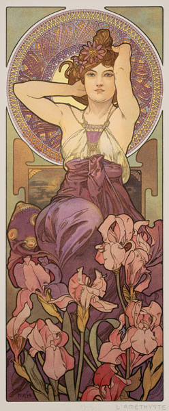 “Amethyst”, Aus dem Zyklus “Die Edelsteine”. von Alphonse Mucha