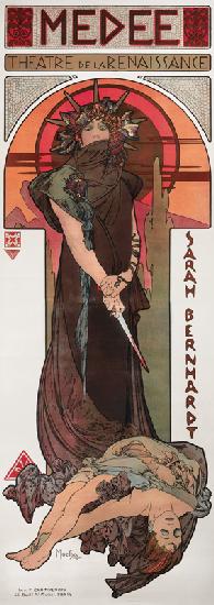 Médée, Plakat für Sarah Bernhardt und das Théatre de la Renaissance
