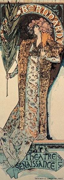 Gismonda, das erste Plakat von Mucha für Sarah Bernhard und das Théatre de Renaissance,