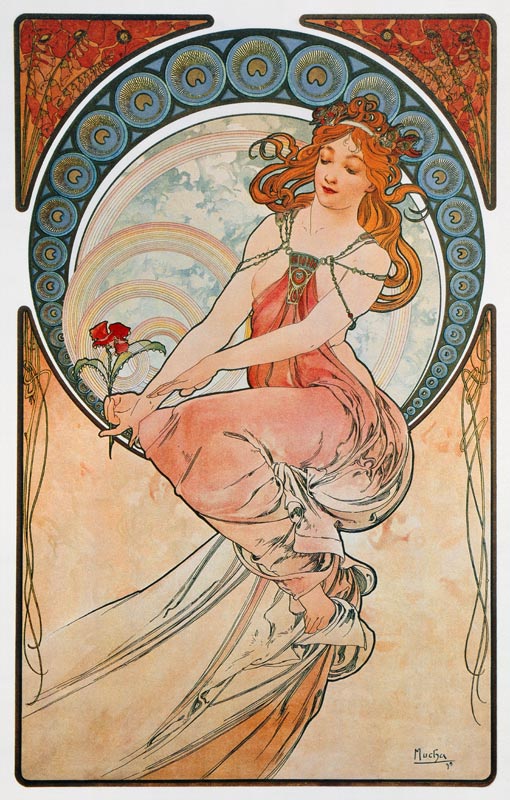 Vier Künste: Die Malerei. von Alphonse Mucha