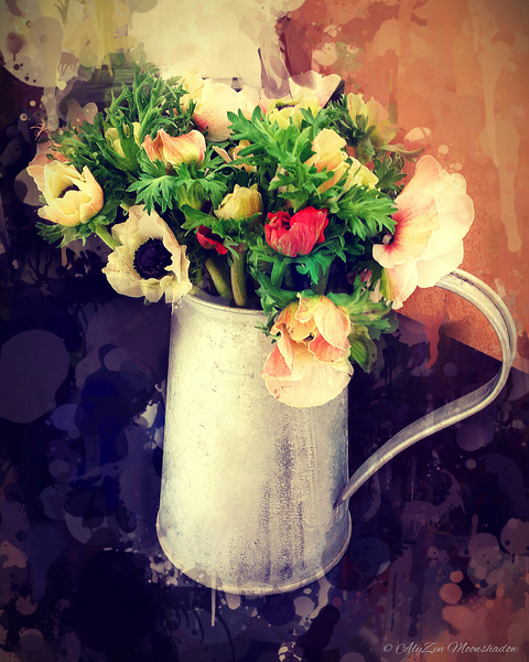 Anemones in Jug von AlyZen Moonshadow