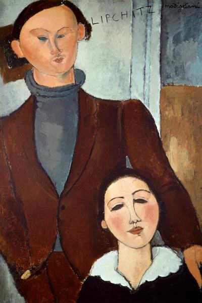 Jacques Lipschitz und seine Frau.