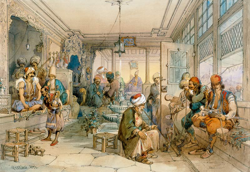 A Coffee House, Constantinople von Amadeo Preziosi