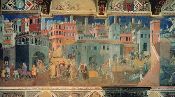 Stadtansicht von Ambrogio Lorenzetti